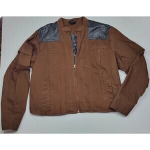 Star Wars Her Universe Han Solo Cosplay Bomber Jacket Brown Black Size S/M Lucas